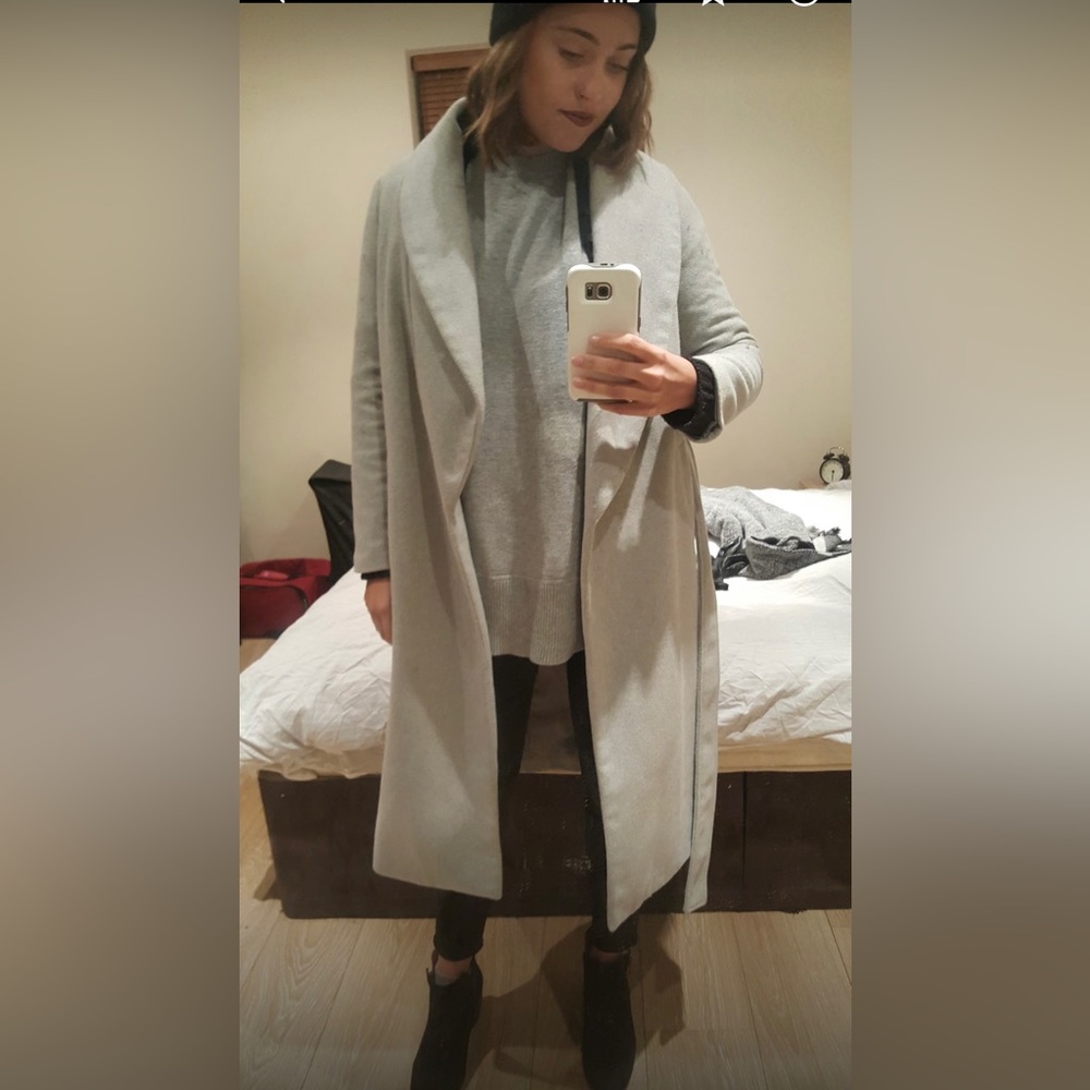 New Look Robe Jacket Grey Petite UK 10